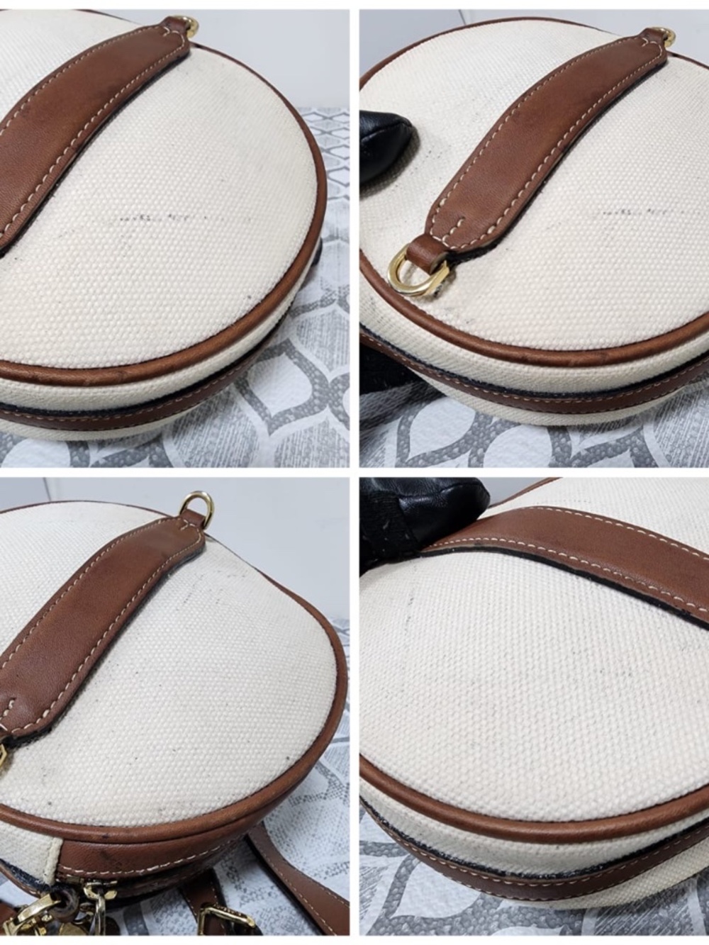 Authentic BURBERRY Canvas Calfskin Louise Crossbody/Shoulder Bag Brown/Beige/Bla - Picture 6 of 16
